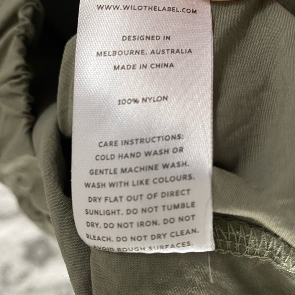 WILO the label NEW cargo parachute pants OLIVE XS - Picture 8 of 11